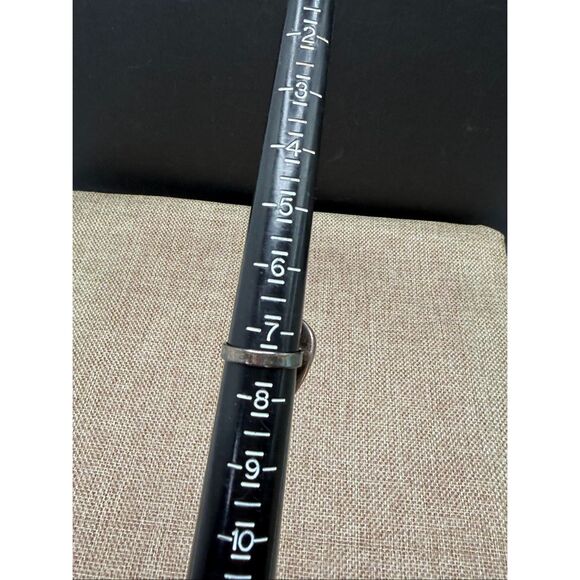 Vintage Sterling Silver Black Onyx Teardrop Ring – Southwestern Artisan Style, S - Picture 7 of 8